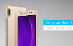 Coolpad Note 6 launch in india